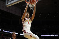 Iowa State forward George Conditt (4) dunks during the first half of an NCAA college basketball game against Purdue Fort Wayne, Sunday, Dec. 22, 2019, in Ames, Iowa. (AP Photo/Matthew Putney)