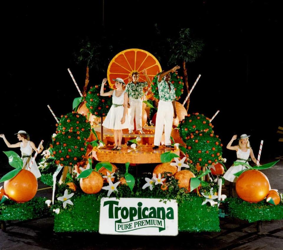 A company float in the 1980s.