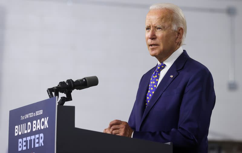 FILE PHOTO: Democratic presidential candidate Joe Biden holds campaign event in Wilmington, Delaware