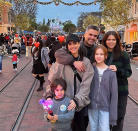 <p>The Honest Company founder celebrated her son Hayes' 5th birthday at the happiest place on earth along with her husband, Cash Warren, and their two daughters, Haven and Honor. In an <a href="https://www.instagram.com/p/CnODYy3rv2B/" rel="nofollow noopener" target="_blank" data-ylk="slk:Instagram;elm:context_link;itc:0;sec:content-canvas" class="link ">Instagram</a> post on Monday, the family of five were all smiles as they posed in front of a large crowd with Sleeping Beauty's castle sparkling in the distance. </p> <p>She captioned the post: "celebrating our 5️⃣ year old with the squad! 🥳🎉 love the mems we create <a href="https://www.instagram.com/disneyland/" rel="nofollow noopener" target="_blank" data-ylk="slk:@disneyland;elm:context_link;itc:0;sec:content-canvas" class="link ">@disneyland</a> with the whole fam and our besties 🤍 <a href="https://www.instagram.com/explore/tags/thisis5/" rel="nofollow noopener" target="_blank" data-ylk="slk:#thisis5;elm:context_link;itc:0;sec:content-canvas" class="link ">#thisis5</a> 👍🏽 <a href="https://www.instagram.com/explore/tags/happybirthdayhayes/" rel="nofollow noopener" target="_blank" data-ylk="slk:#happybirthdayhayes;elm:context_link;itc:0;sec:content-canvas" class="link ">#happybirthdayhayes</a> 🥰"</p>