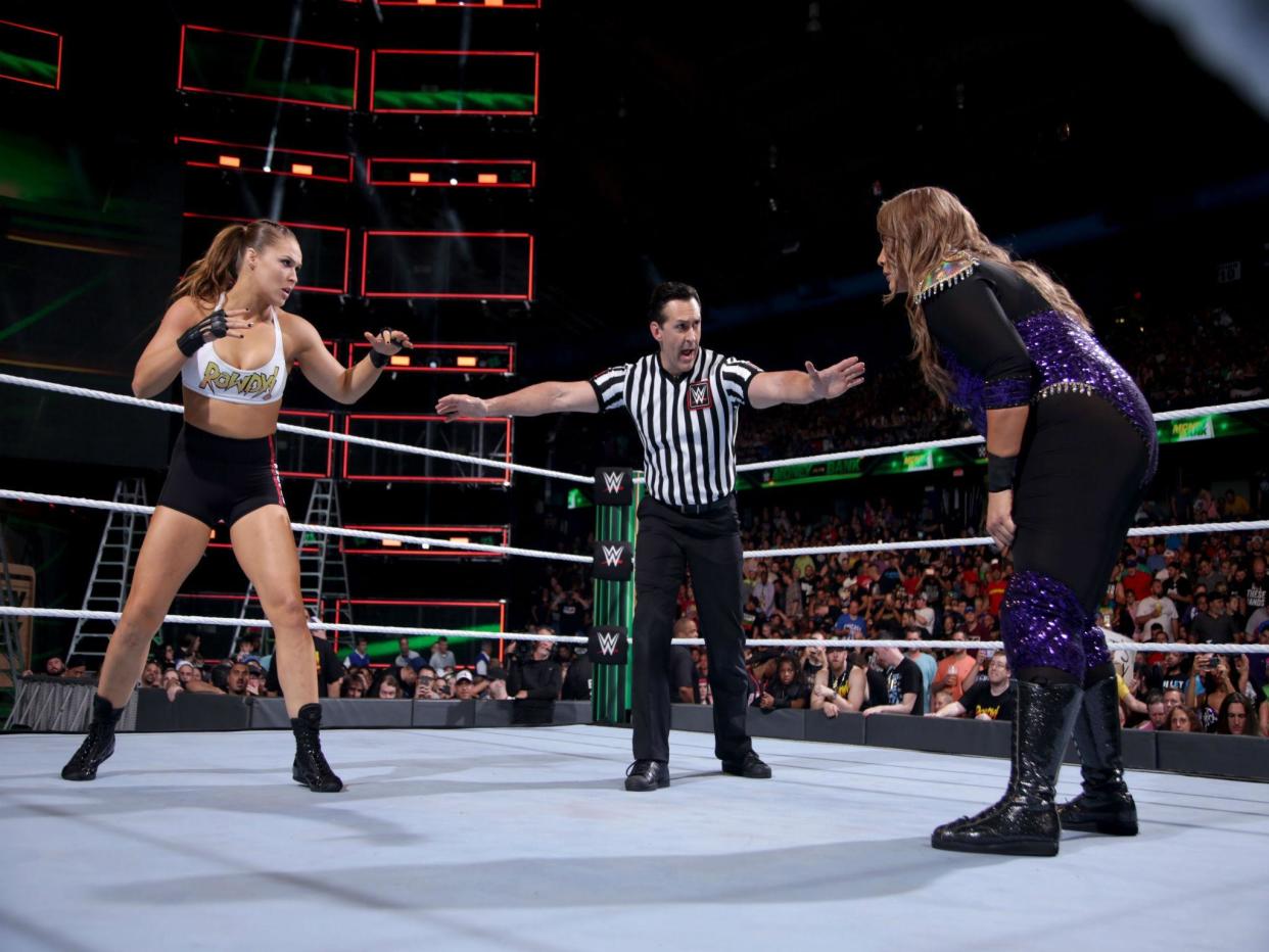 Ronda Rousey was beaten by women's champion Nia Jax