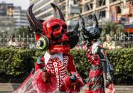 <p>CIUDAD DE MÉXICO Traditions/Tradiciones-Día de Muertos.- Aspectos del Desfile del Día de Muertos, 28 de octubre de 2017. Foto: Agencia EL UNIVERSAL/Yadín Xolalpa/JMA </p>