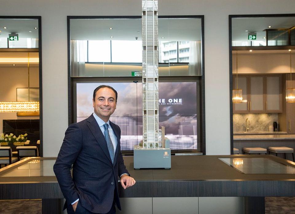  Sam Mizrahi, president of Mizrahi Development, poses in the showroom of The One, billed as Canada’s tallest condo tower in November, 2017.