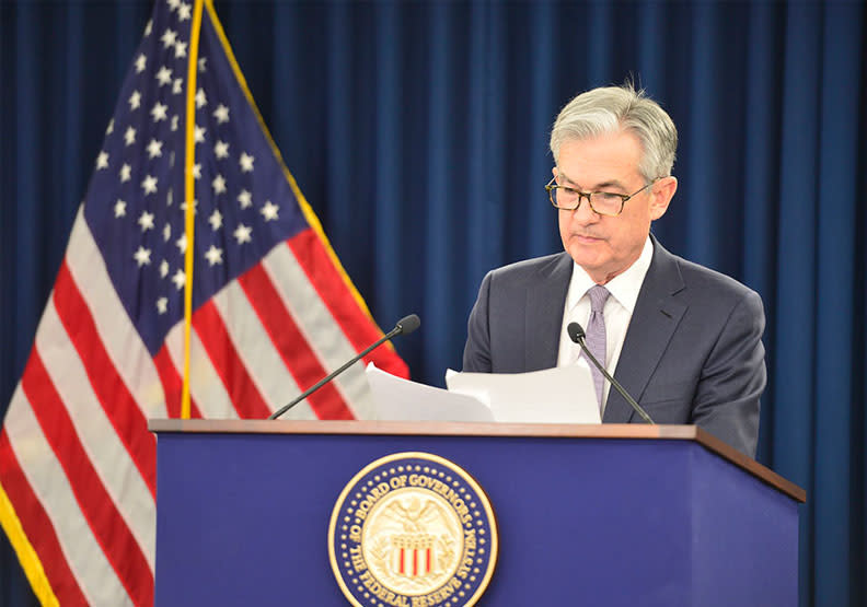 聯準會主席鮑威爾（Jerome Powell）。Flickr by Federalreserve