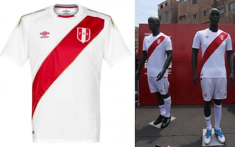 Peru 2018 World Cup home kit - Credit: Umbro