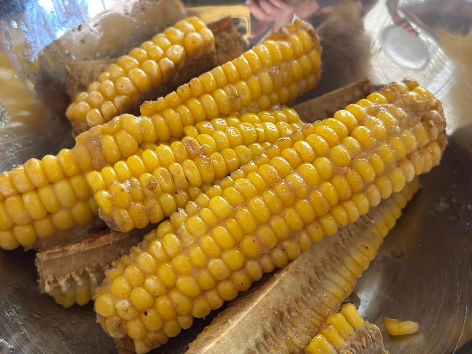 yellow corn pieces in a bowl