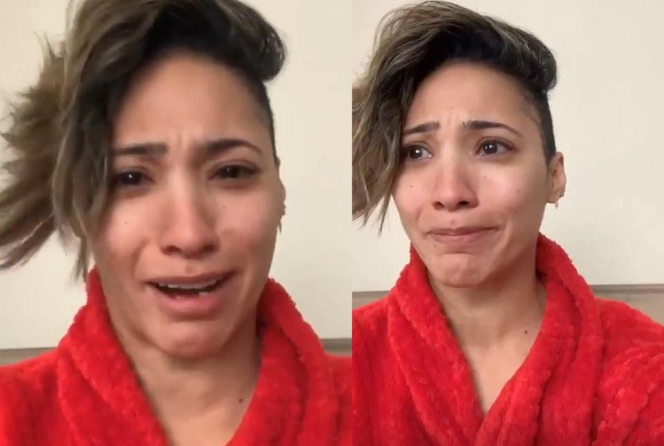 ‘Strictly Come Dancing’ star Karen Clifton breaks down in tears on Instagram after being refused a haircut because she’s a woman (Credit: Instagram)