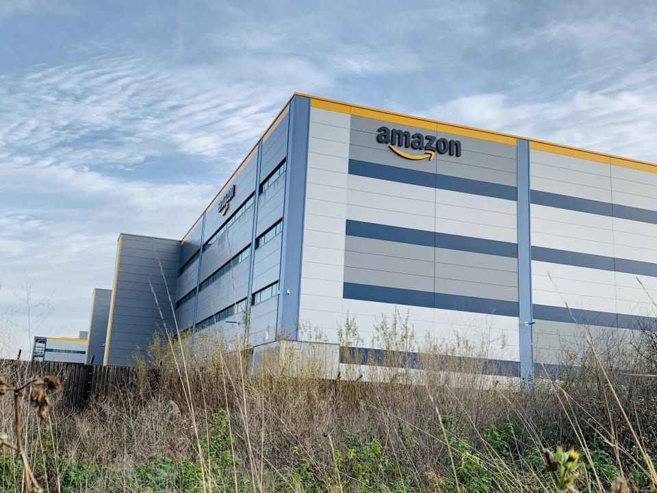 The Amazon warehouse in Tilbury. Photo: Yahoo Finance UK / Tom Belger