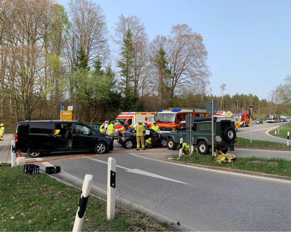 The scene of the crash (Hohenschäftlarn Volunteer Fire Department)