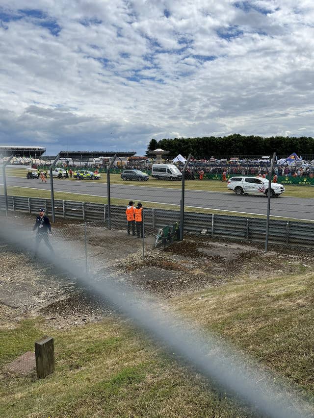 The opening lap of the British Grand Prix was targeted by protestors (Helena Hicks/PA Media)