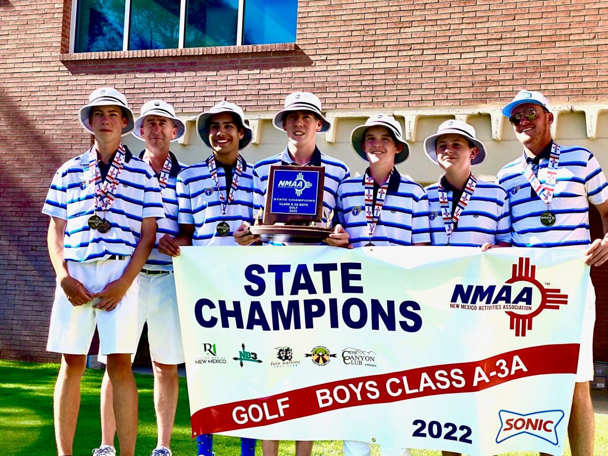 The Mesilla Valley Christian boys golf team won the Class  A-3A state team championship with Logan Morris winning the individual title.