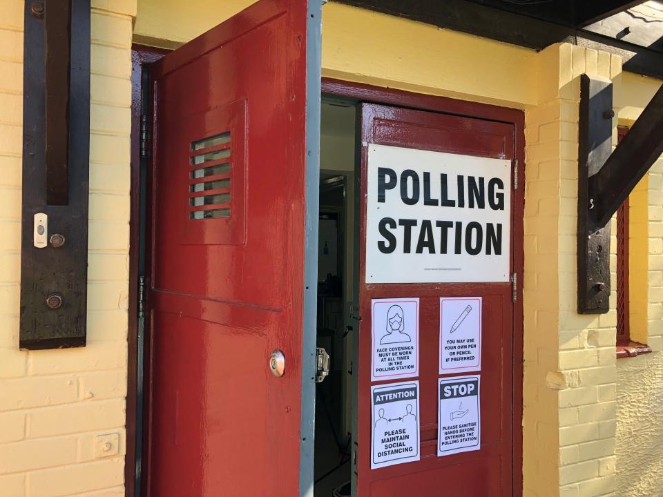 <p>London Elects set up set up a mock polling station to demonstrate how the new rules would apply</p> (Handout)