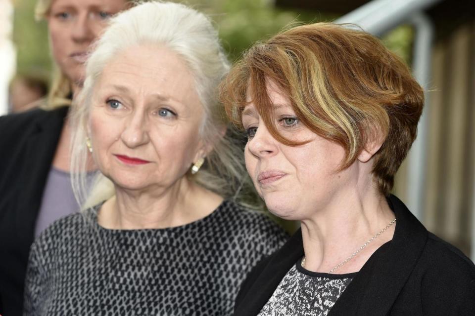 Sheelagh (left) and Zoe Alexander, mother and sister of Nick Alexander, who died at the Bataclan theatre (PA)