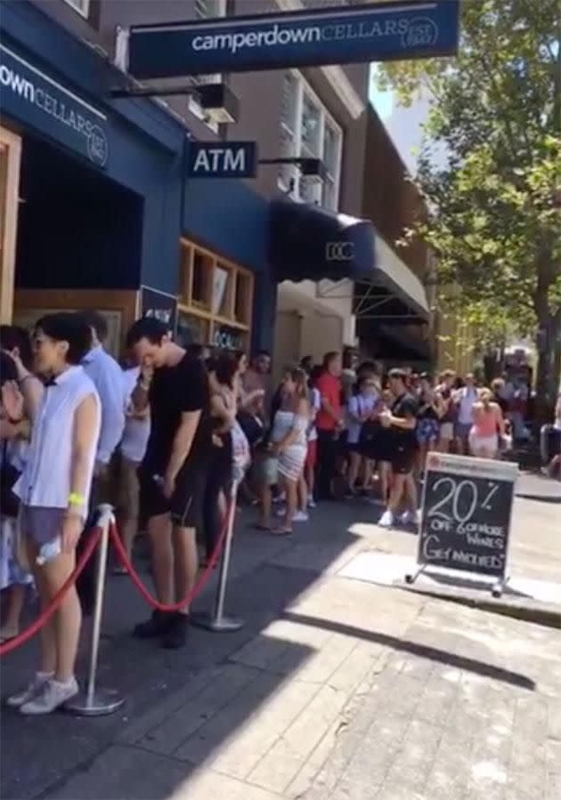 Burgers sold out at about 2.45pm. Photo: Yahoo7 Be