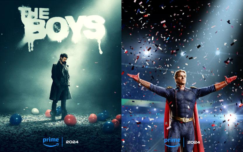 Primeros pósteres de la cuarta temporada de The Boys. (Crédito: Prime Video)