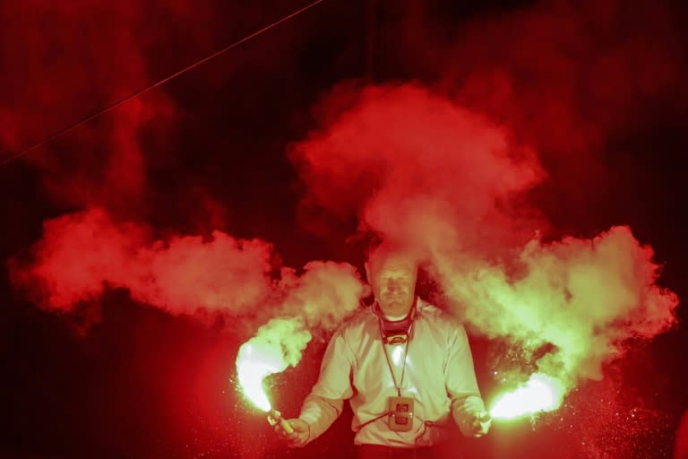 French skipper Francis Joyon sailed into Point-a-Pitre just before midnight to take victory in the single-handed Route du Rhum transatlantic race in record time