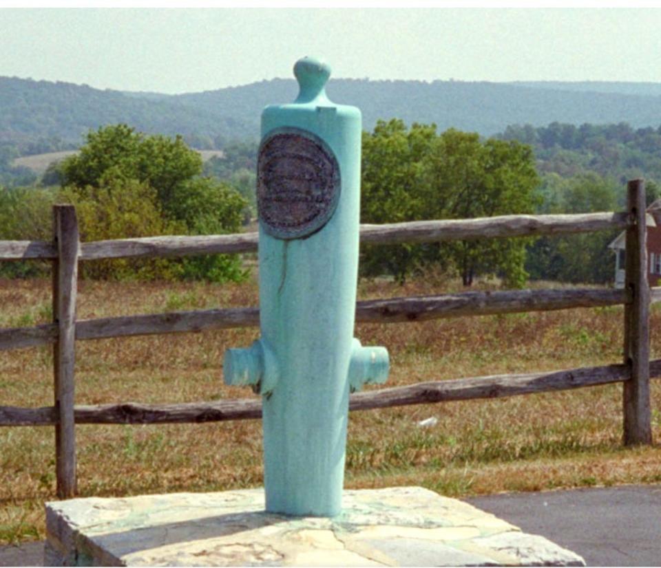 Six generals (three Union, three Confederate) were mortally wounded at the Battle of Antietam. The War Department erected mortuary cannons in 1898 in their honor. Pictured here is Isaac Rodman’s cannon.