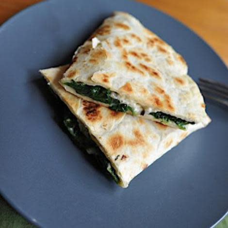 Spinach quesadillas