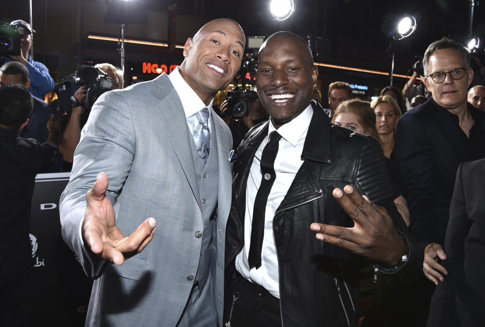 Dwayne Johnson and Tyrese Gibson (Foto John Shearer/Invision/AP, archive)