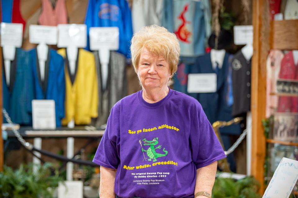 Sharon Fontenot- Curator of the Louisiana Swamp Pop Museum in Ville Platte, LA. Thursday, May 12, 2022.