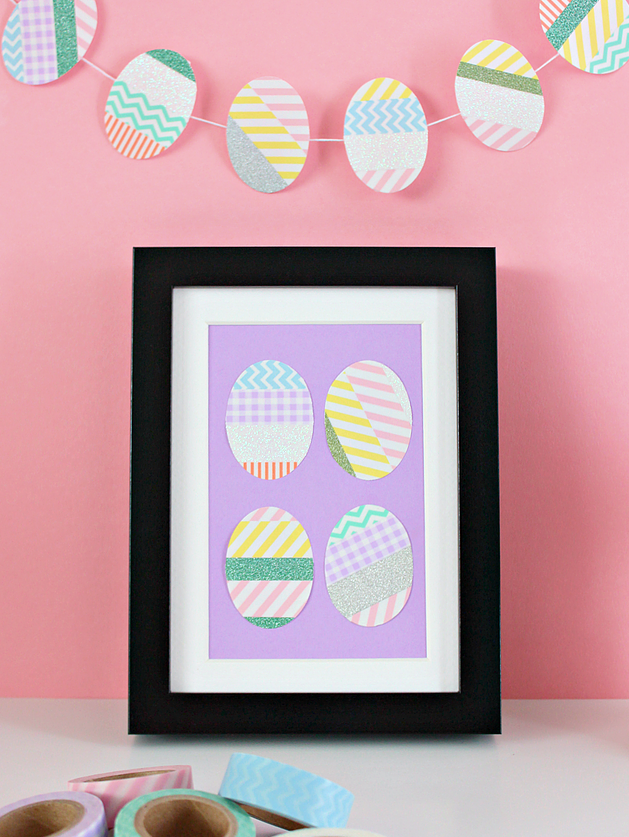 Washi Tape Easter Egg Picture Frame