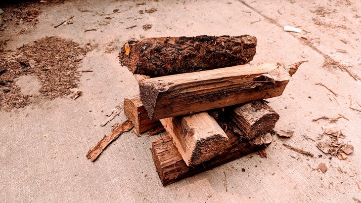 log cabin fire building technique