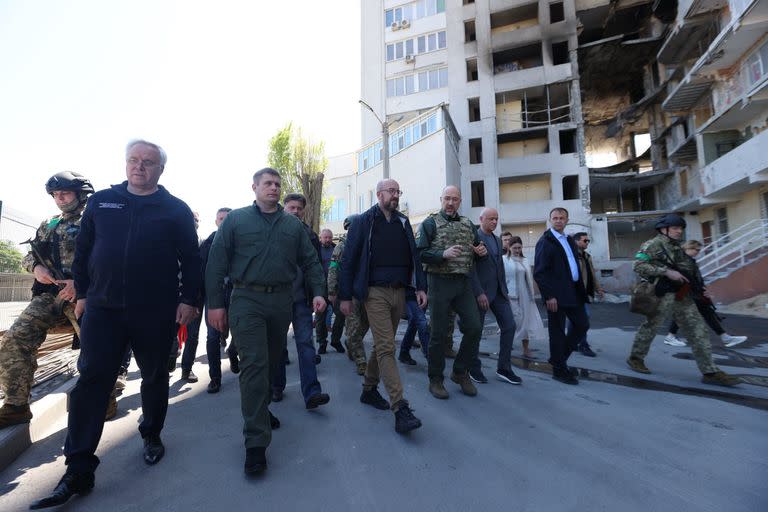 El presidente del Consejo Europeo, Charles Michel, visita la ciudad ucraniana de Odessa