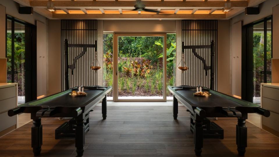 An ayurvedic treatment room