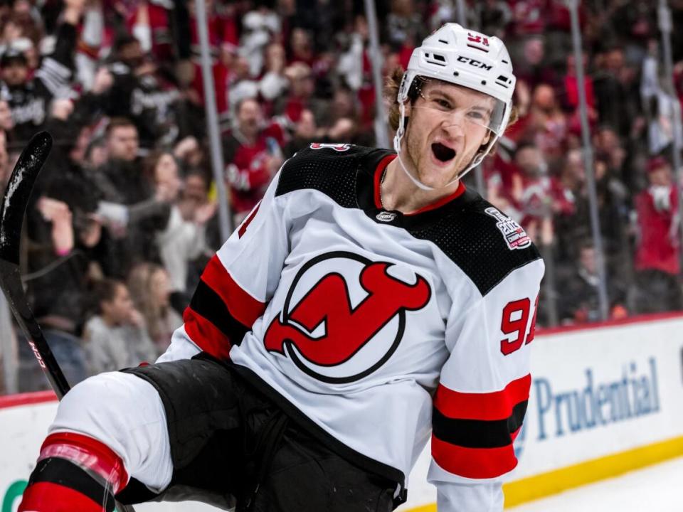 Dawson Mercer of Bay Roberts is setting New Jersey Devils franchise records.  (New Jersey Devils/Twitter - image credit)