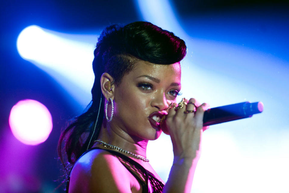 closeup of rihanna