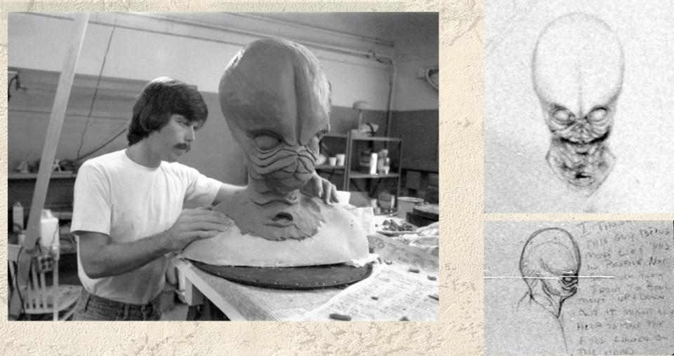 Doug Beswick Sculpts the Masks for the Cantina Band
