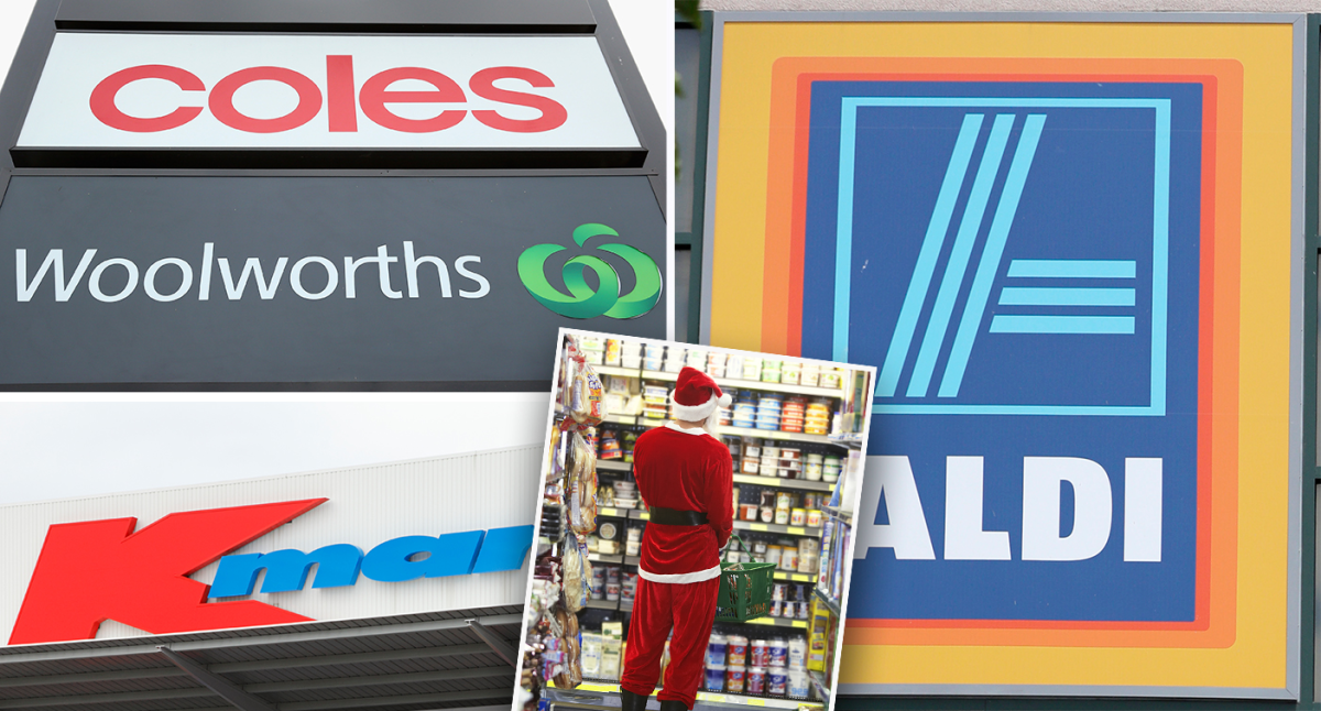 Christmas opening hours Woolworths, Coles, Aldi, Kmart, Bunnings