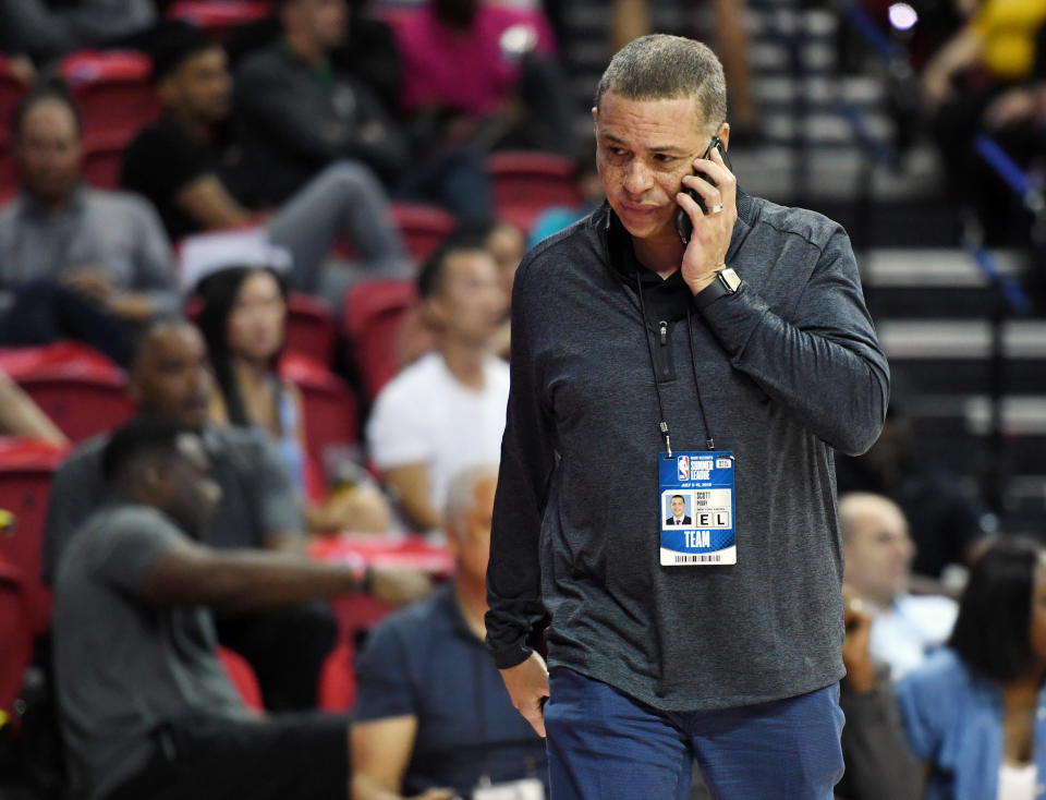 Scott Perry is keeping his general manager job with the Knicks for another year. (Photo by Ethan Miller/Getty Images)