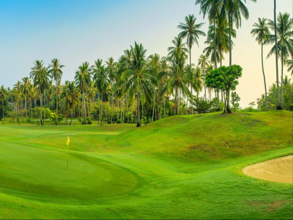 Lush green palms line the holes of Santiburi Samui Country Club (Getty Images/iStockphoto)