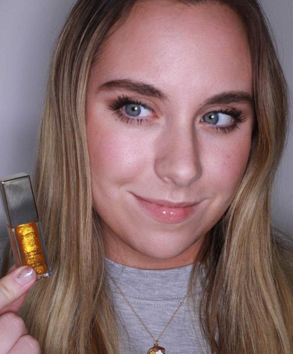 Clarins Instant Light Lip Comfort Oil in Honey Glam, £19