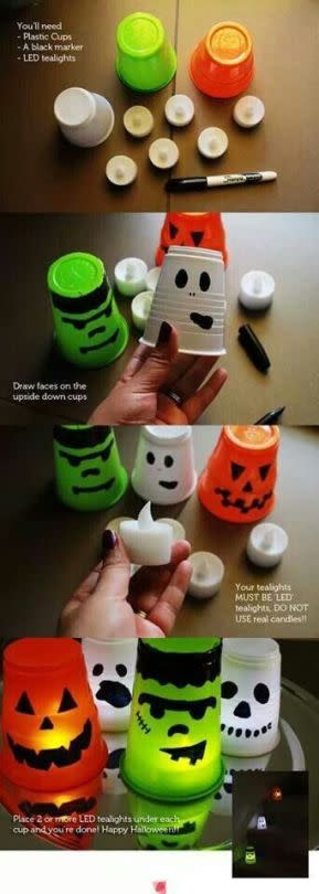 Halloween candle cups