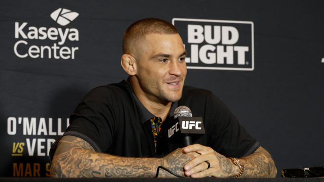 Dustin Poirier talks about his upcoming fight with Benoit Saint Denis at  UFC 299. 