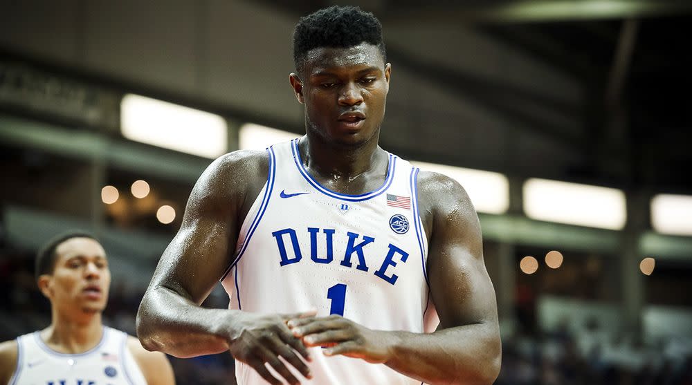 Duke's Zion Williamson is about to face the only thing in college