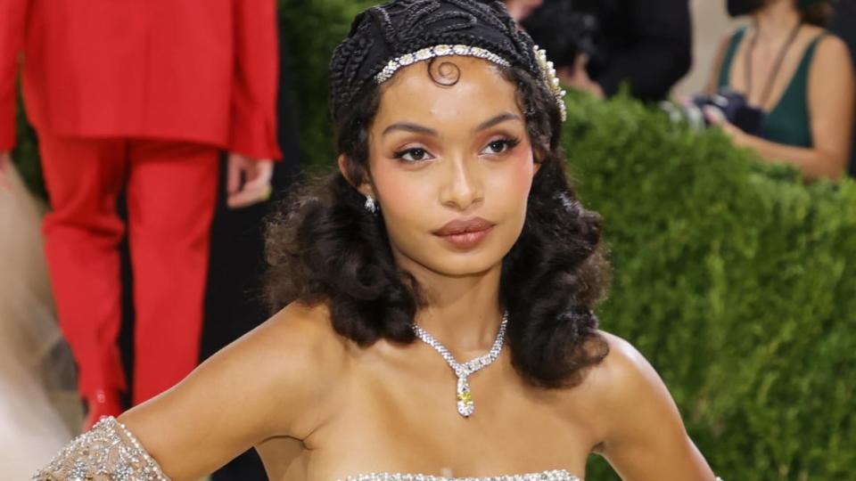 Actress Yara Shahidi, shown at the 2021 Met Gala, is giving audiences a preview of her new role as Tinker Bell in the debut trailer for the upcoming Disney+ film “Peter Pan & Wendy.” (Photo: Mike Coppola/Getty Images)