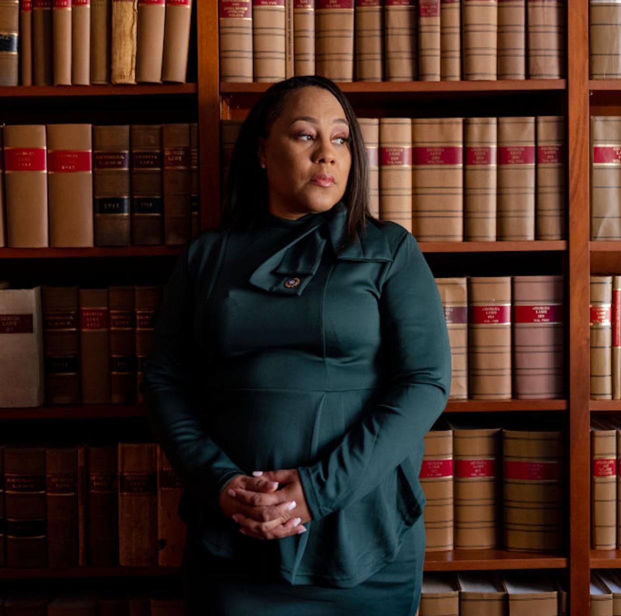 Fulton County District Attorney Fani Willis in her office in Atlanta, Ga. <a href="https://www.gettyimages.com/detail/news-photo/fani-willis-the-district-attorney-of-fulton-county-georgia-news-photo/1251972765?adppopup=true" rel="nofollow noopener" target="_blank" data-ylk="slk:David Walter Banks/Getty Images;elm:context_link;itc:0;sec:content-canvas" class="link ">David Walter Banks/Getty Images</a>