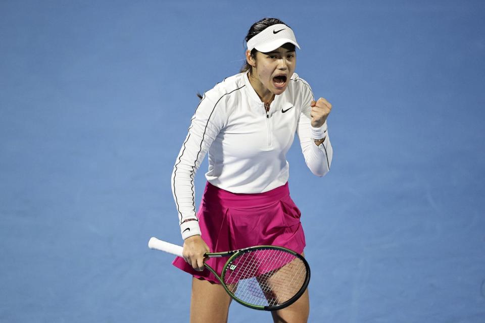 Emma Raducanu made a successful return to action in Auckland (Getty Images)