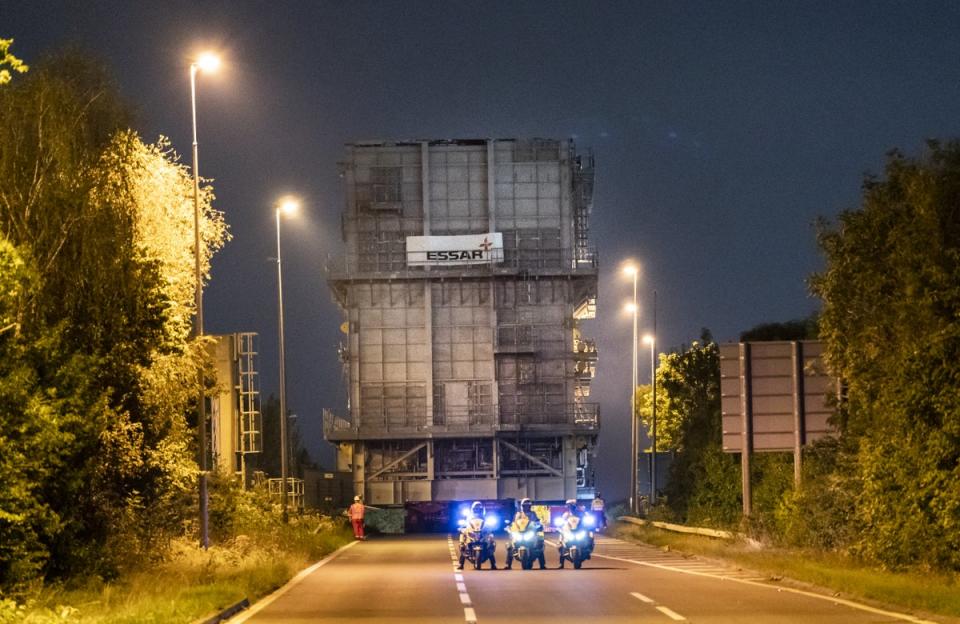 The journey took several hours as the lorries moved at walking pace (Danny Lawson/PA) (PA Wire)