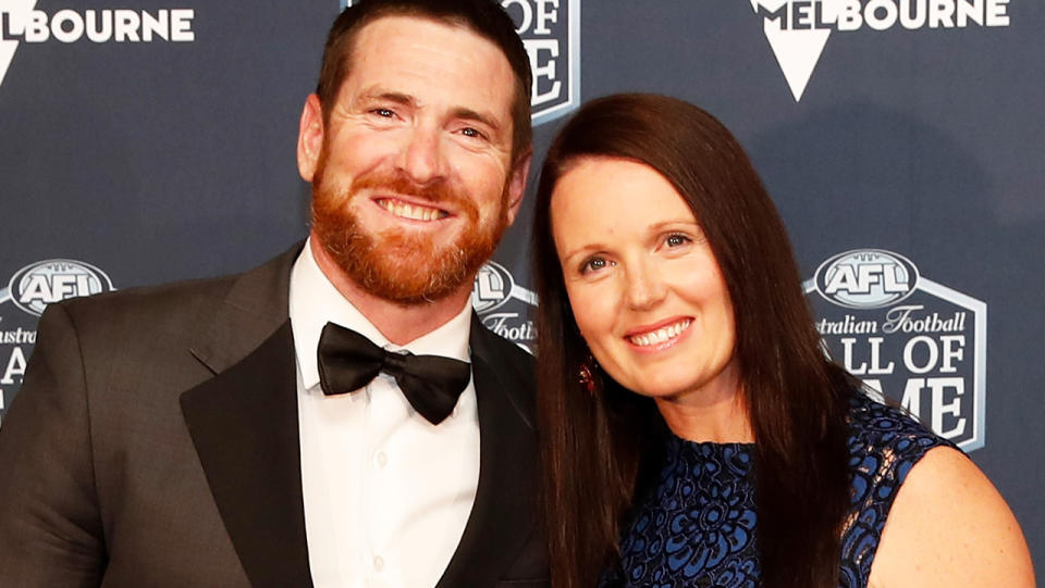 Former AFL star Jason Akermanis has opened up about how the truth of his parentage was kept from him as a child. (Photo by Michael Willson/AFL Photos)