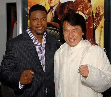 Chris Tucker and Jackie Chan at the Hollywood premiere of New Line Cinema's Rush Hour 3