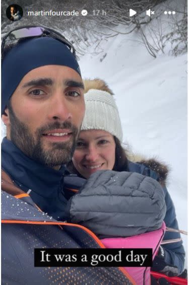 Martin Fourcade et sa compagne Hélène.