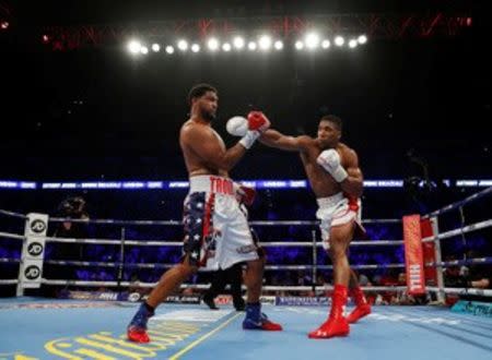 Britain Boxing - Anthony Joshua v Dominic Breazeale IBF World Heavyweight Title - The O2 Arena, London - 25/6/16 Anthony Joshua in action against Dominic Breazeale Action Images via Reuters / Andrew Couldridge Livepic EDITORIAL USE ONLY.