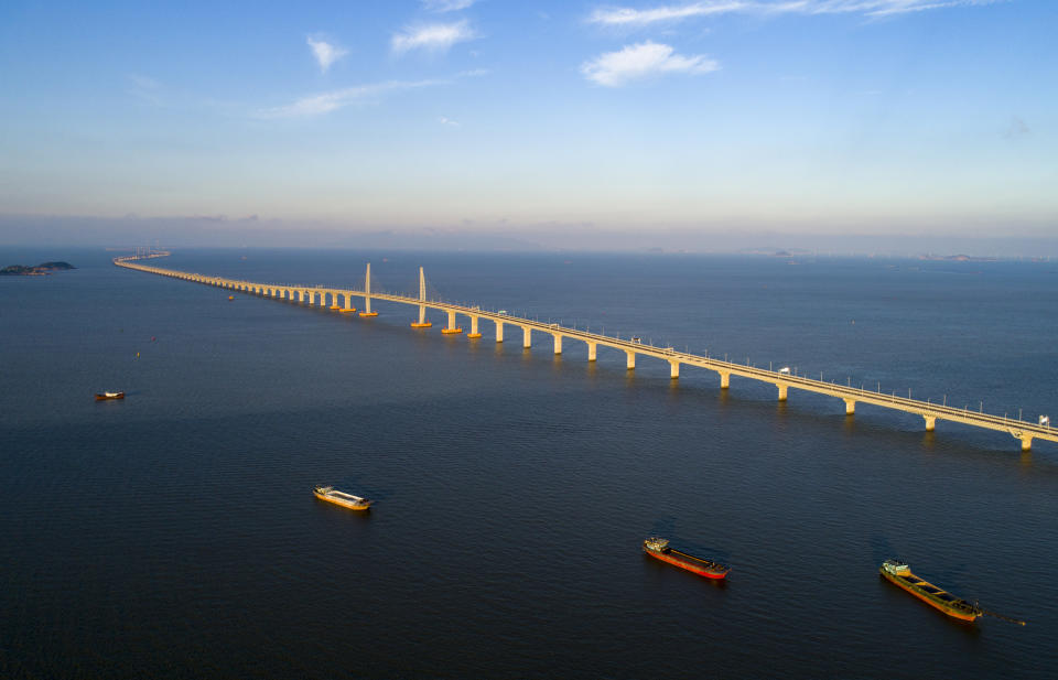 <p>The bridge is a key component in China’s plan to develop the ‘Greater Bay Area’, which covers 56,000 sq km. (Getty) </p>
