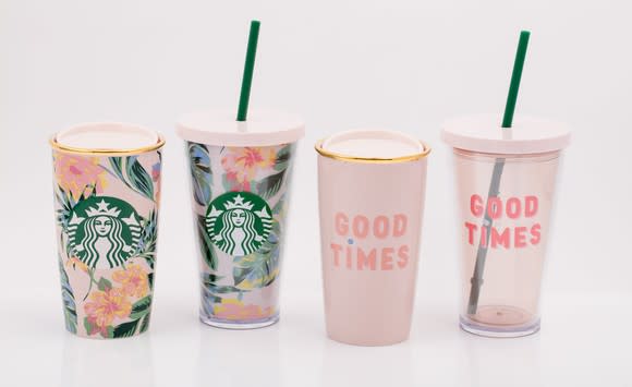Starbucks' cups.