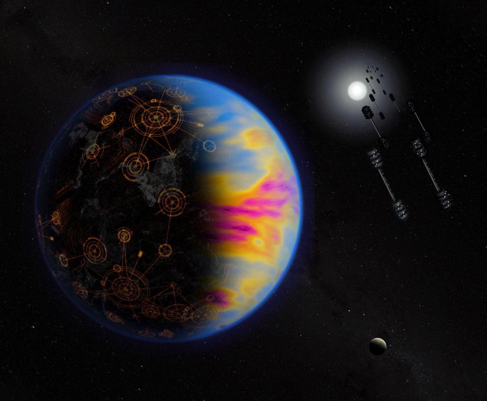 Advanced civilizations may produce a lot of pollution in the form of chemicals, light and heat that can be detected across the vast distances of space. <a href="https://www.nasa.gov/press-release/goddard/2021/technosignature" rel="nofollow noopener" target="_blank" data-ylk="slk:NASA/Jay Freidlander;elm:context_link;itc:0;sec:content-canvas" class="link ">NASA/Jay Freidlander</a>