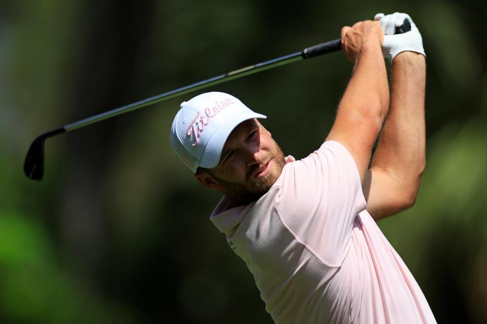 Wyndham Clark tees off hole two during the fourth and final round of The Players Championship PGA golf tournament Sunday, March 17, 2024 at TPC Sawgrass in Ponte Vedra Beach.